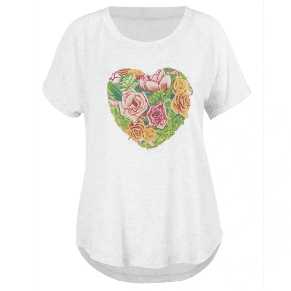 CAbi Botanicals Floral Heart Scoop Neck Short Sleeve T-shirt - Picture 5 of 10